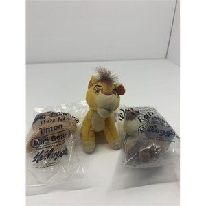 2001 KELLOGG’S THE LION KING SIMBA RAFIKI TIMON  MINI BEAN 4" WALT DISNEY WORLD